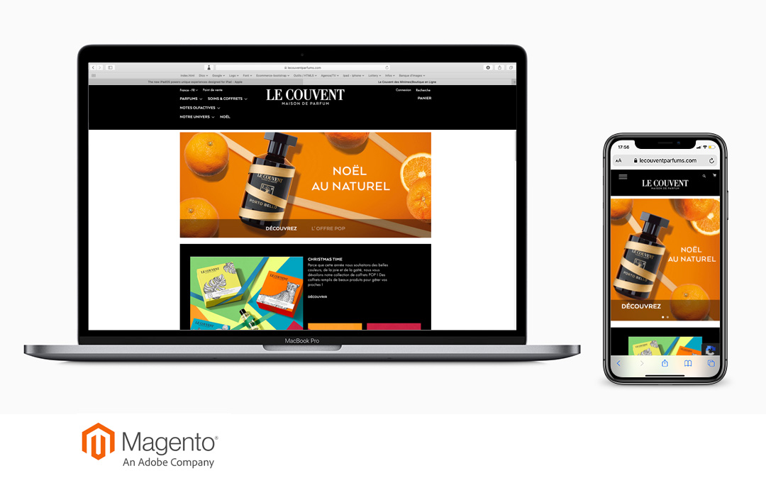 Le Couvent Parfum e-commerce Magento