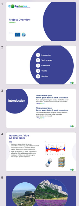 Création Page PowerPoint, masque, animations