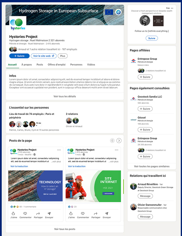 Création graphique page Linkedin Entreprise