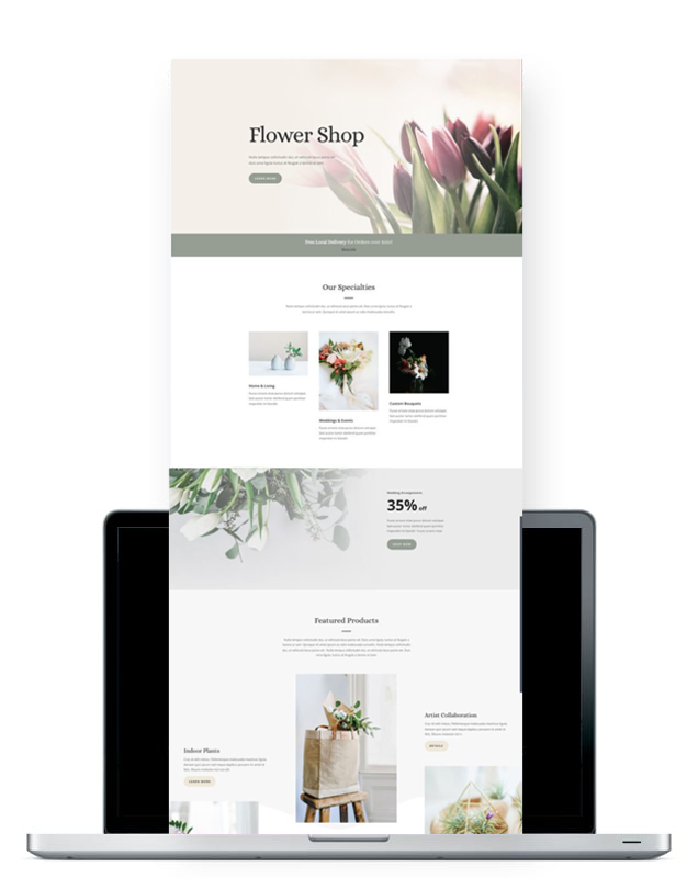 exemple site fleuriste