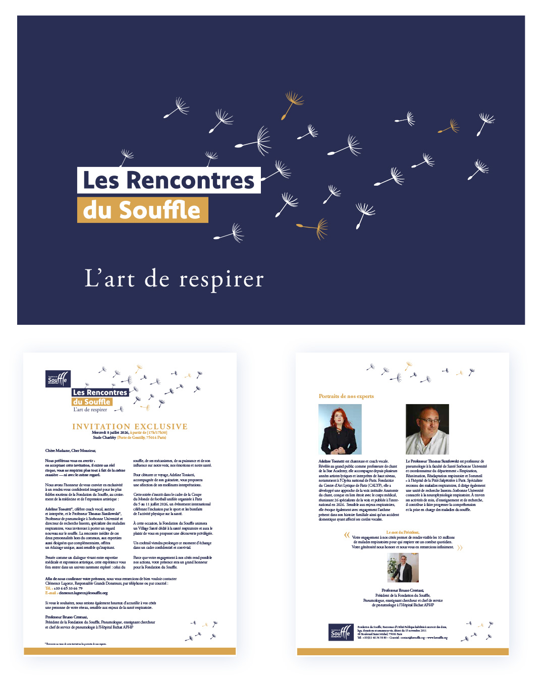 Identité graphique Les Rencontres du Souffle Fondation du Souffle